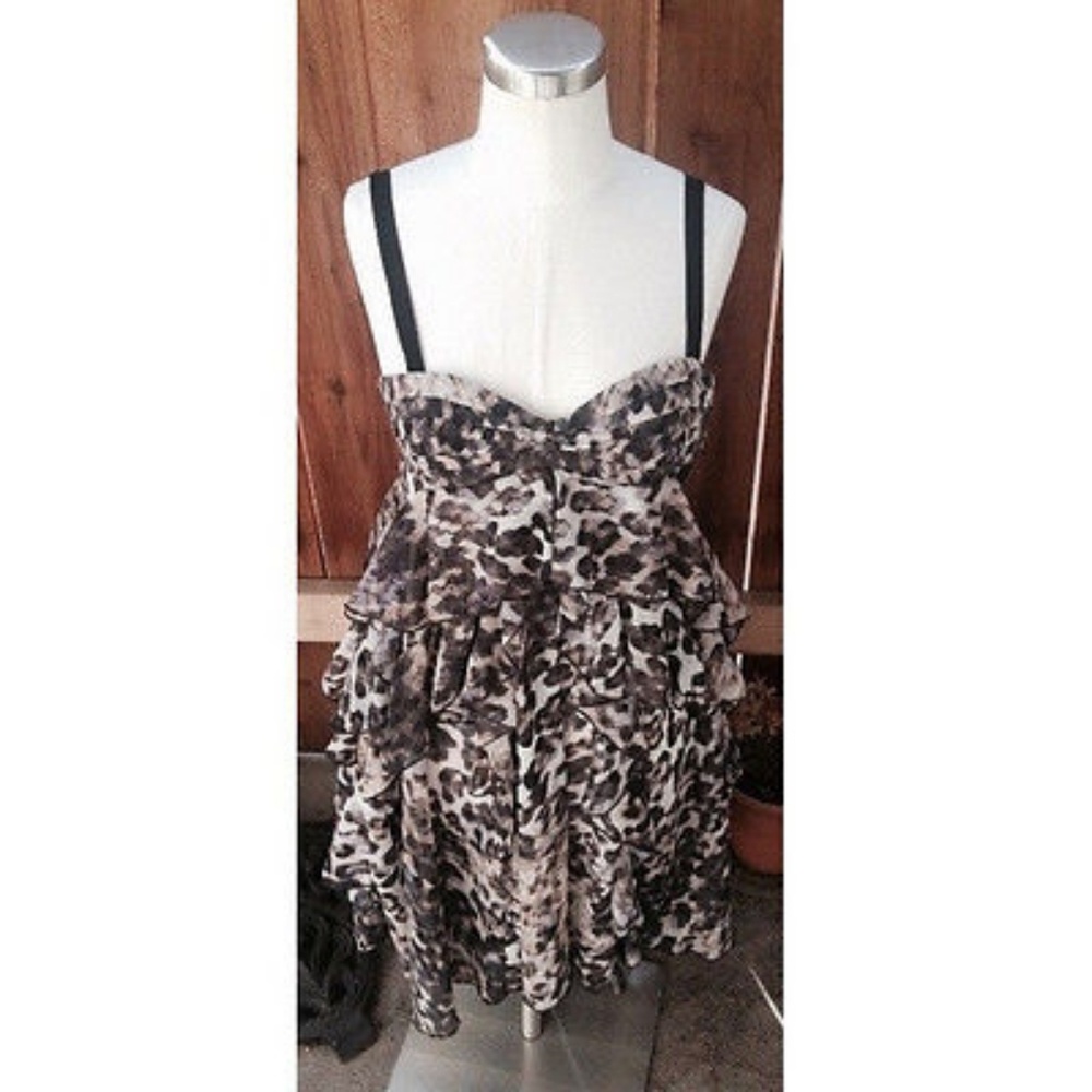 NWT Animal Print Ruffle Dress H&M - Picture 2 of 5